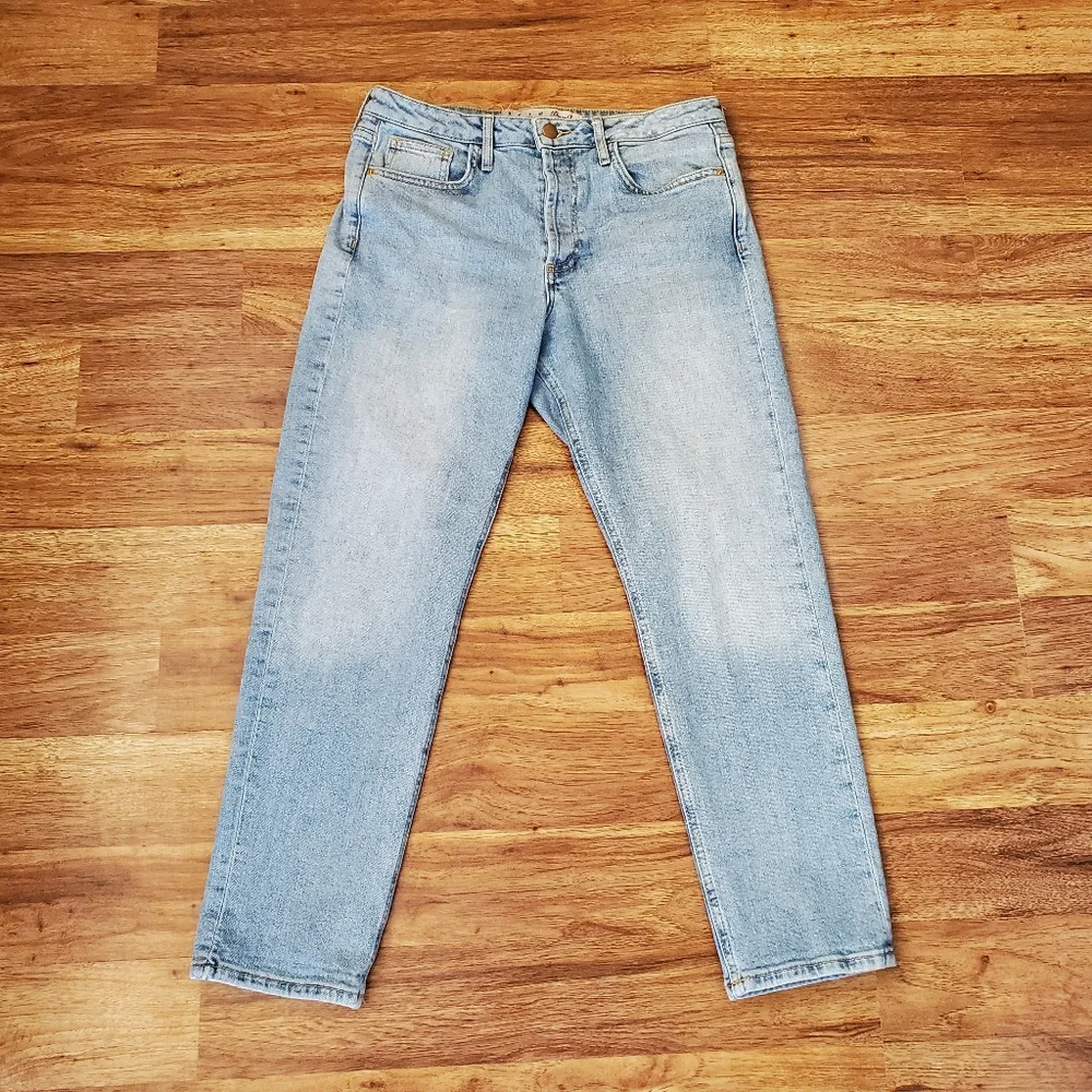 Denim&Co Cropped Jeans Size 4 Button Fly